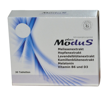 Modus Einschlafhilfe, 30 Tabletten mit Melatonin, Hopfen, Melisse, Lavendel, Vitamin B6